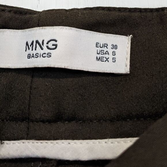 Mango Slim Fit Olive Green Pants Trousers Modern - Picture 4 of 7